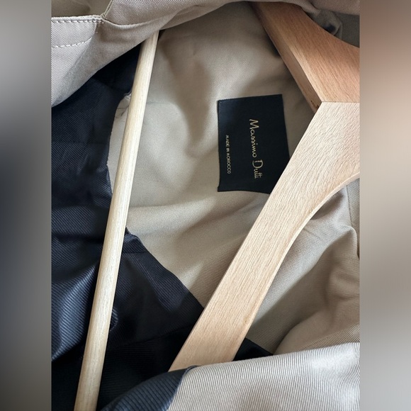 Massimo Dutti trench coat duster casual long classic tan beige with belt - Picture 9 of 10